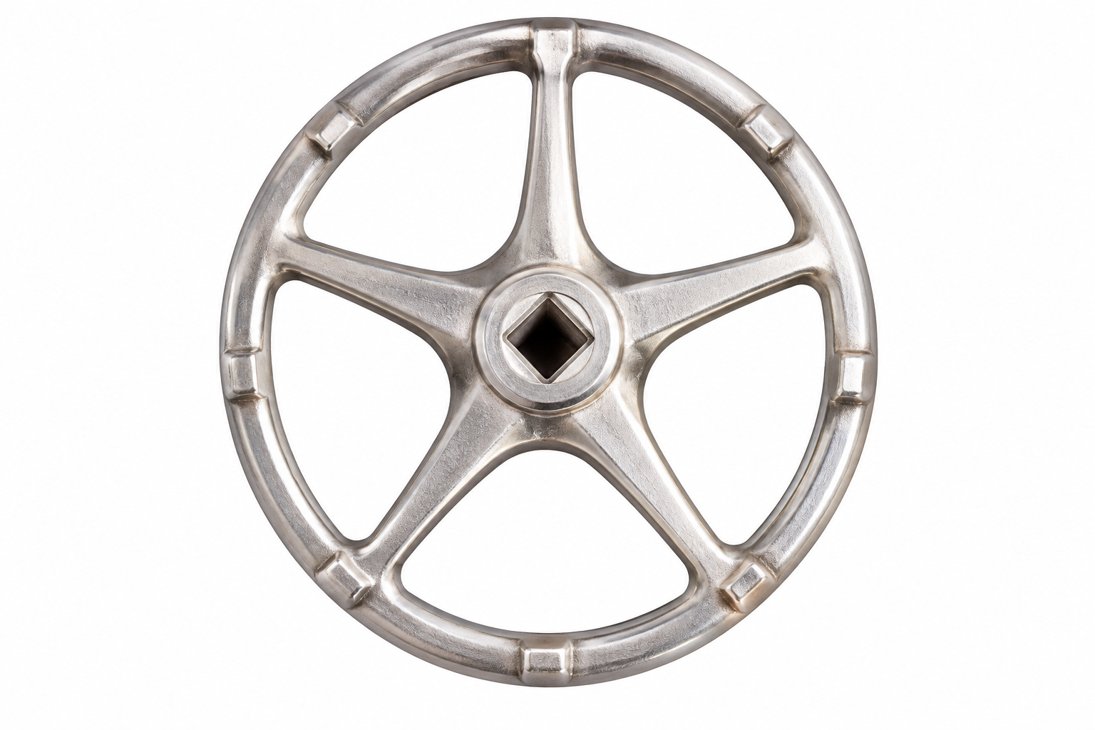 Stainless Steel Five-Spoke Valve Handwheel.png